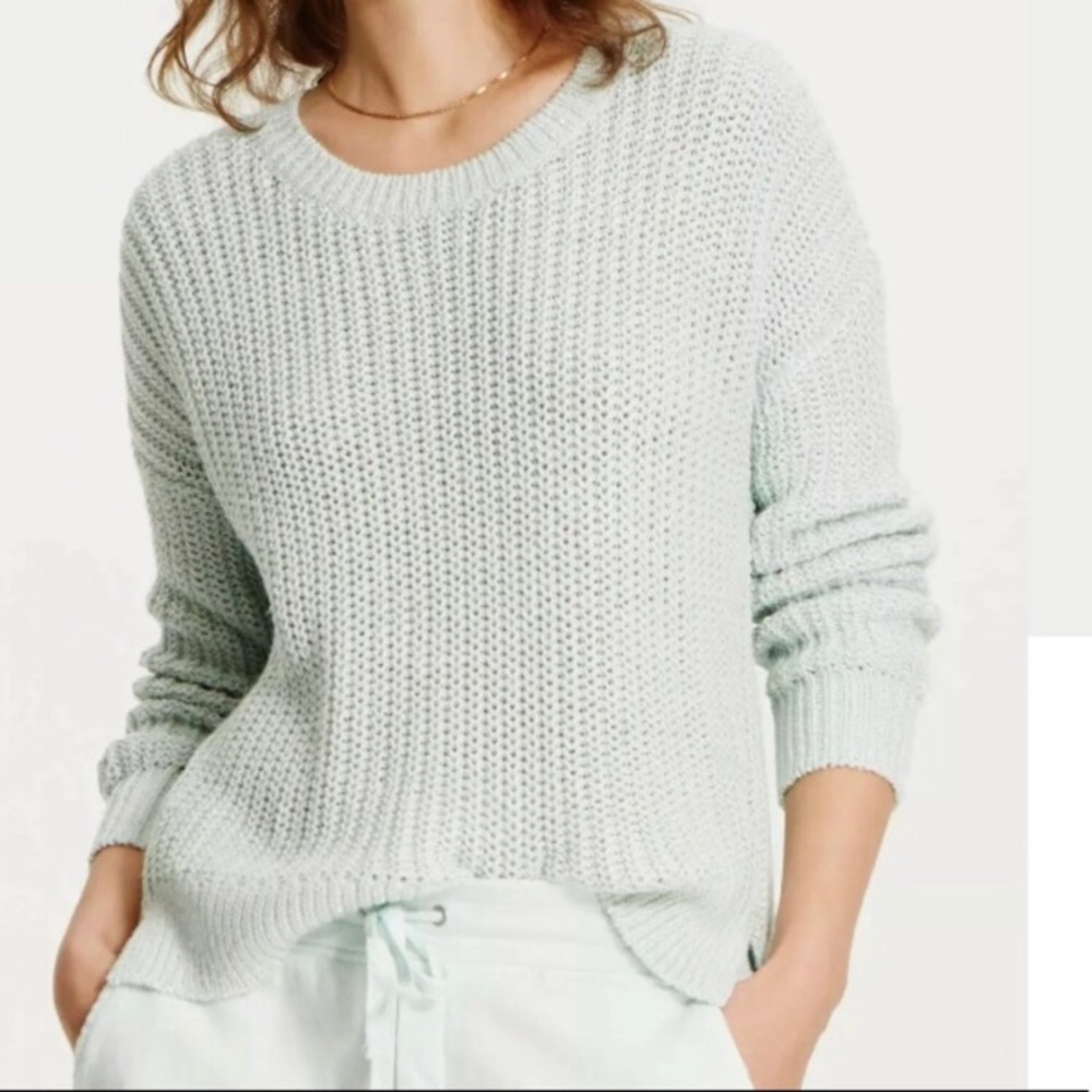 Lou & Grey Chunky Knit Shoreline Sweater in Mint